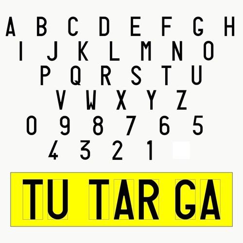 Kit lettere nere numeri - lettere,